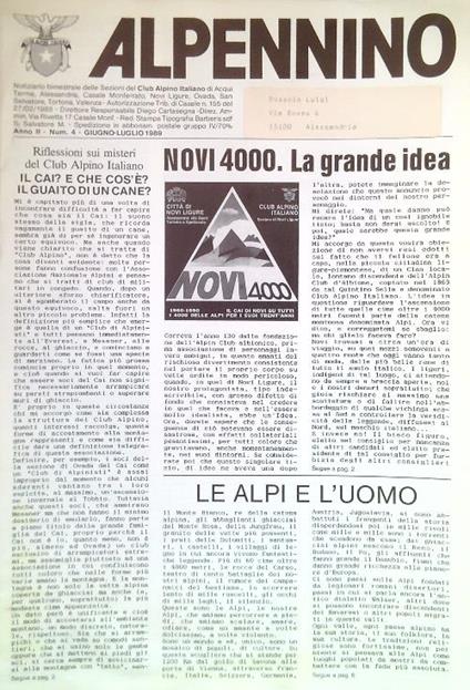 Alpennino. Anno II, Num. 4/Giugno Luglio 1989 - copertina