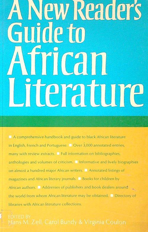 A new reader's guide to african literature - copertina