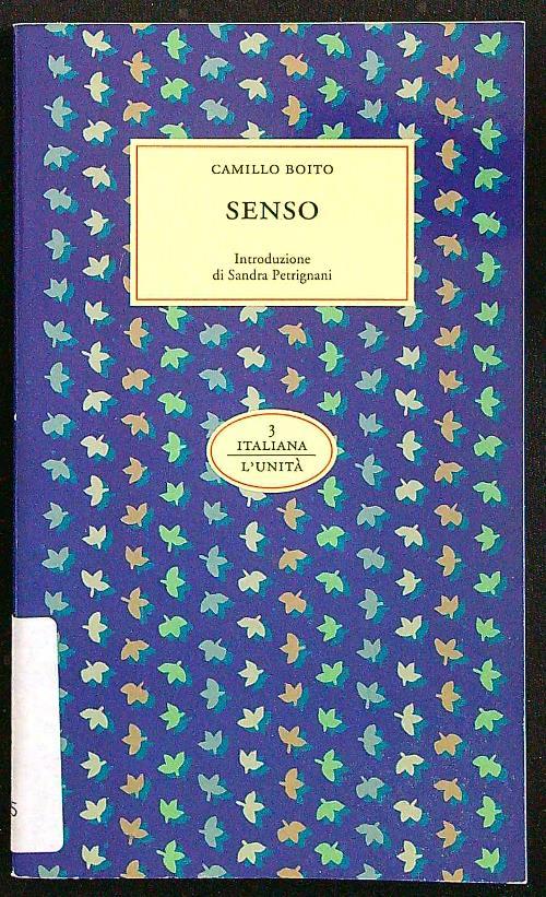 Senso - Camillo Boito - copertina