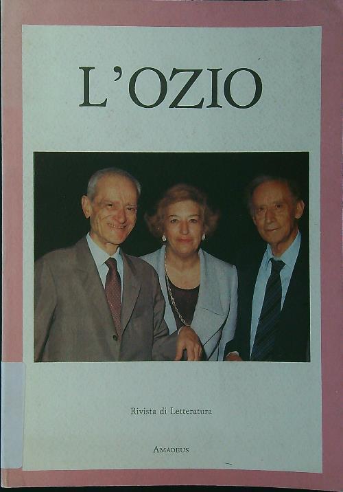 L' ozio. Rivista di letteratura n. 2/1986 - copertina