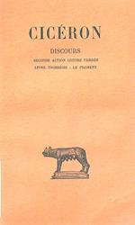 Ciceron discours. Second action livre troisieme