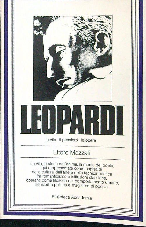 Leopardi - Ettore Mazzali - copertina