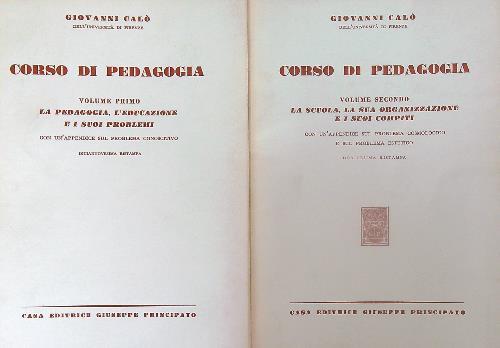 Corso di pedagogia. Volume 1 - 2 - Giovanni Calo' - copertina