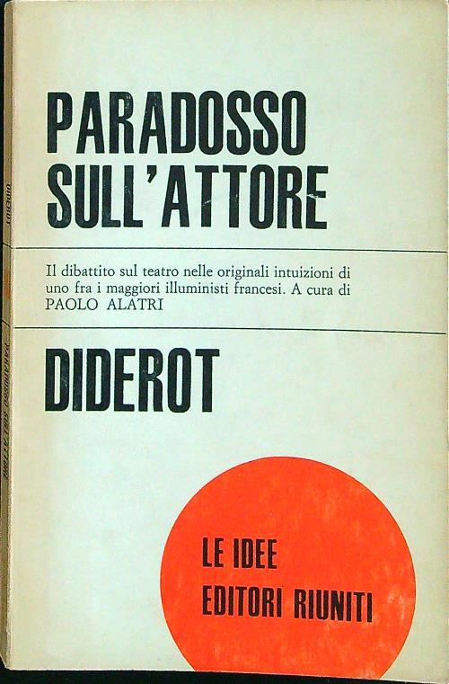 Paradosso sull'attore - Diderot - copertina