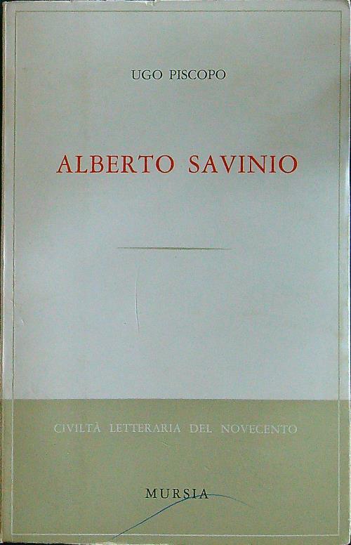Alberto Savinio - Ugo Piscopo - copertina