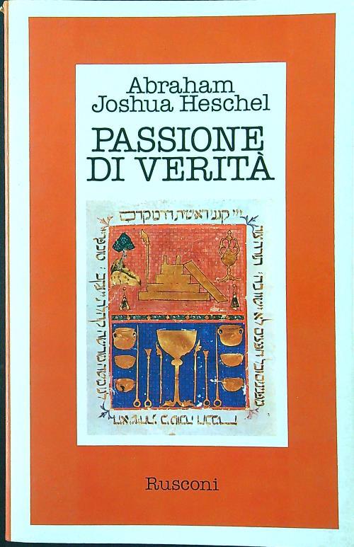 Passione di verità - A. J. Heschel - copertina