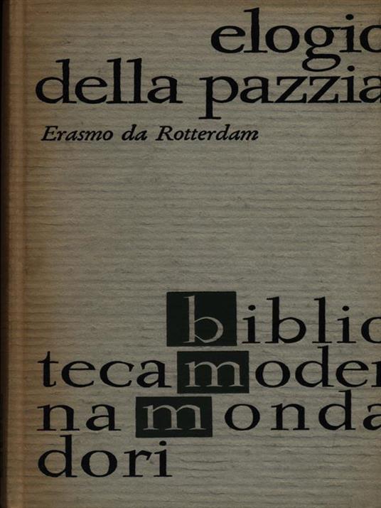 Elogio della pazzia - Erasmo da Rotterdam - copertina