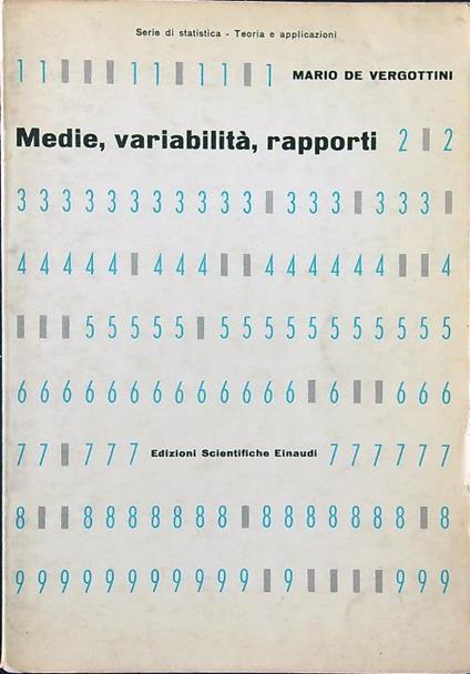 Medie variabilità rapporti - Mario De Vergottini - copertina
