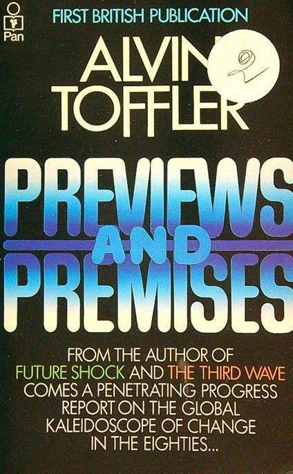 Previews and premises - Alvin Toffler - copertina