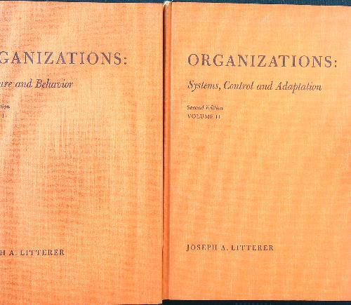 Organizations - 2 vv. - Joseph A. Litterer - copertina