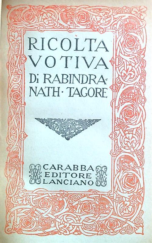 Rabindranath  - Rabindranath Tagore - copertina