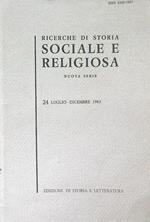 Ricerche di storia sociale e religiosa