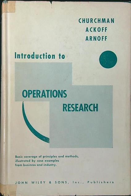 Introduction to: operation research - copertina
