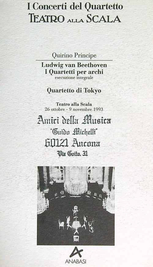 I quartetti per archi di Beethoven - Quirino Principe - copertina