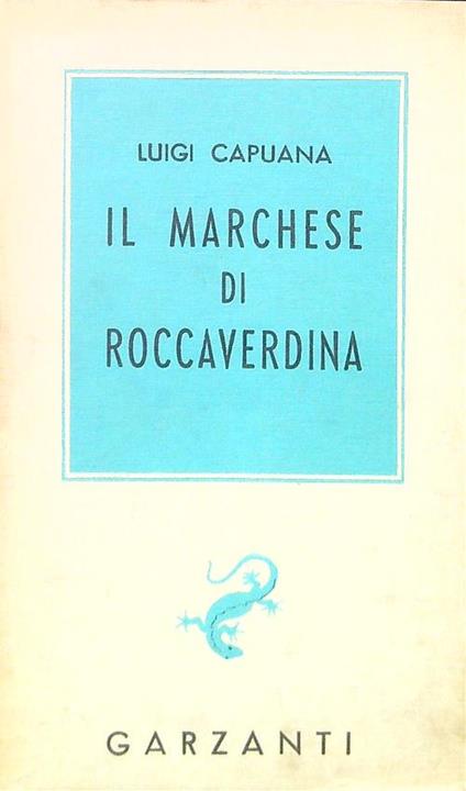 Il marchese di Roccaverdina - Luigi Capuana - copertina