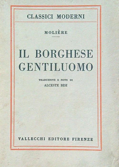 Il borghese gentiluomo - Moliere - copertina