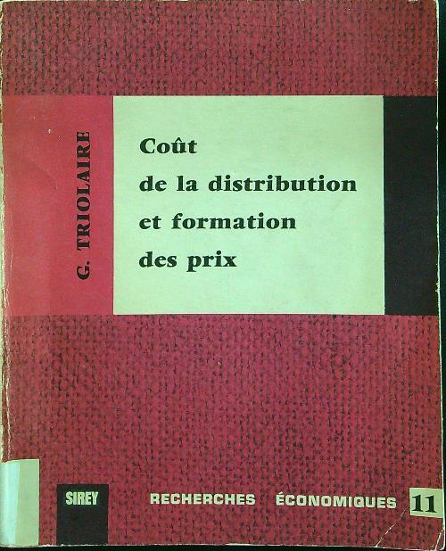 Cout de la distribution et formation des prix - Triolaire - copertina