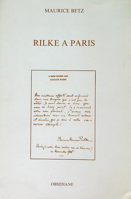 Bilke a Paris - Maurice Betz - copertina