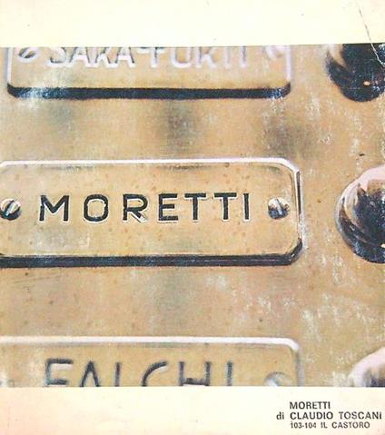 Marino Moretti - Claudio Toscani - copertina