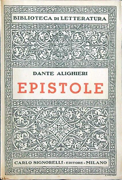 Epistole - Dante Alighieri - copertina