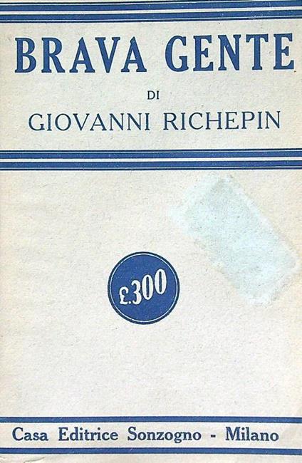 Brava gente - Giovanni Richepin - copertina