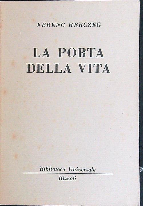 La porta della vita - Ferenc Herczeg - copertina