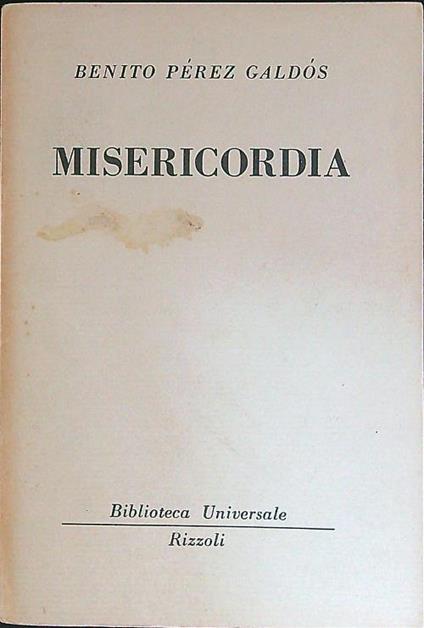Misericordia - Benito Perez Galdos - copertina