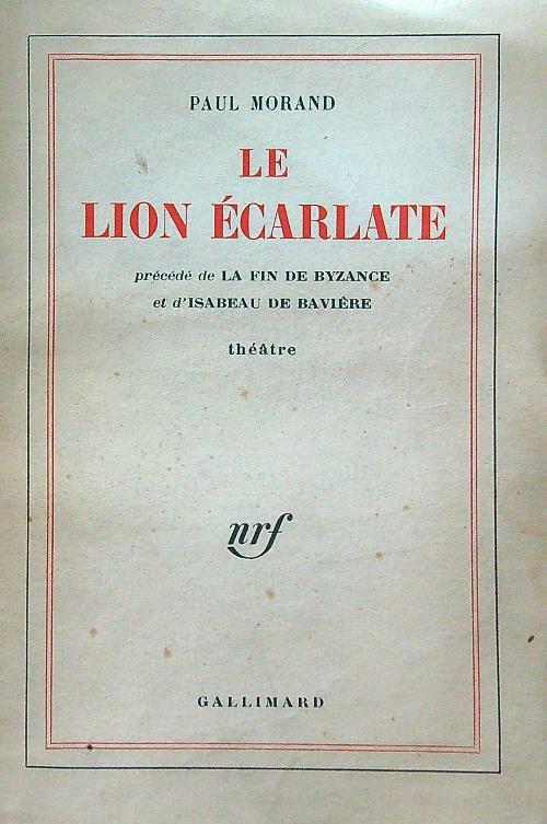 Le lion ecarlate - Paul Morand - copertina