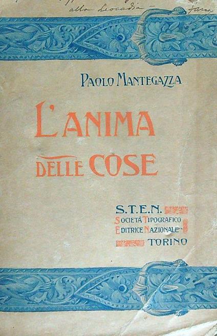 L' anima delle cose - Paolo Mantegazza - copertina