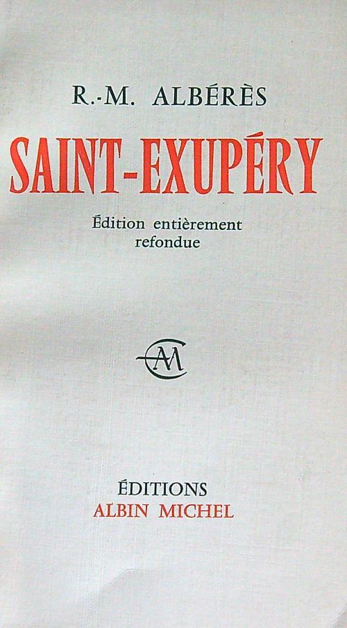 Saint-Exupery - R. M. Alberes - copertina