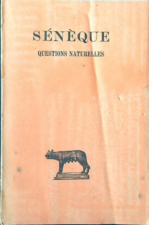 Questions naturelles - L. Anneo Seneca - copertina