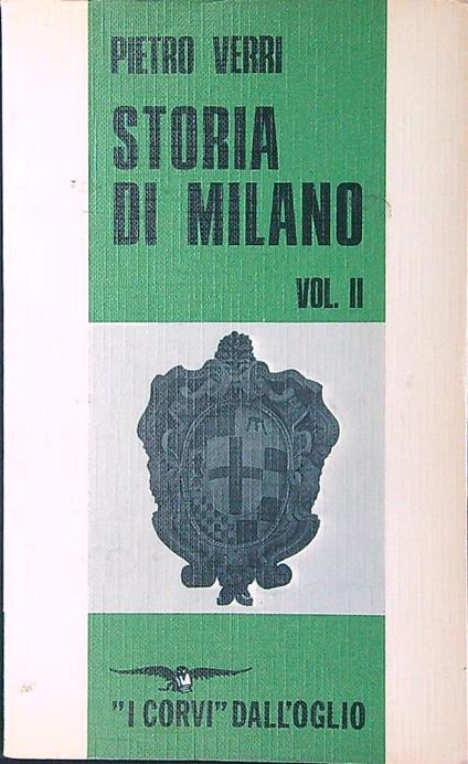 Storia di Milano vol. II - Pietro Verri - copertina