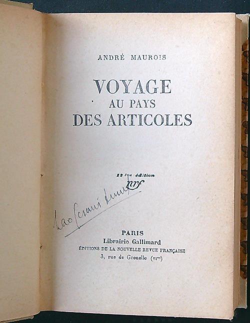 Voyage au pays des articoles - André Maurois - copertina