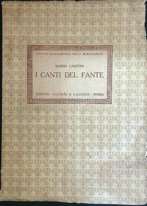 I canti del fante - Mario Griffini - copertina