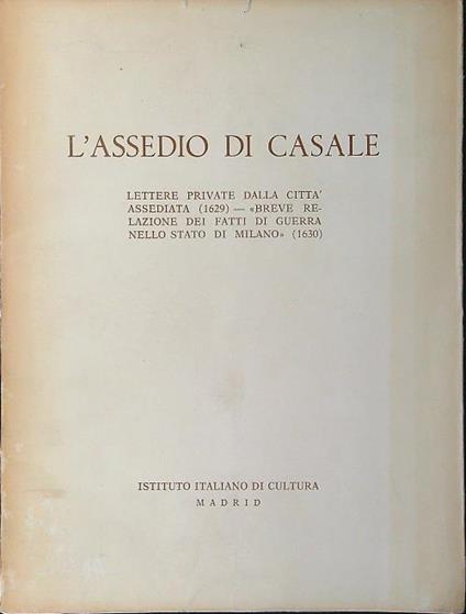 L' assedio di Casale - copertina