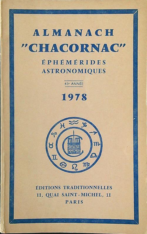 Almanach Chacornac Ephémerides Astronomiques - copertina