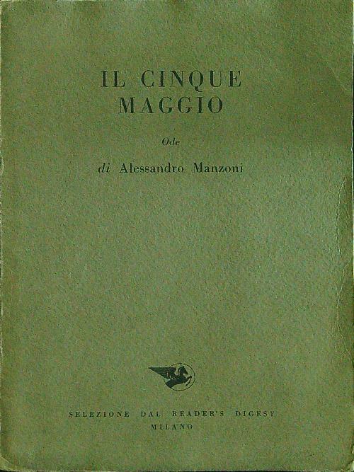 Il cinque maggio - Alessandro Manzoni - copertina