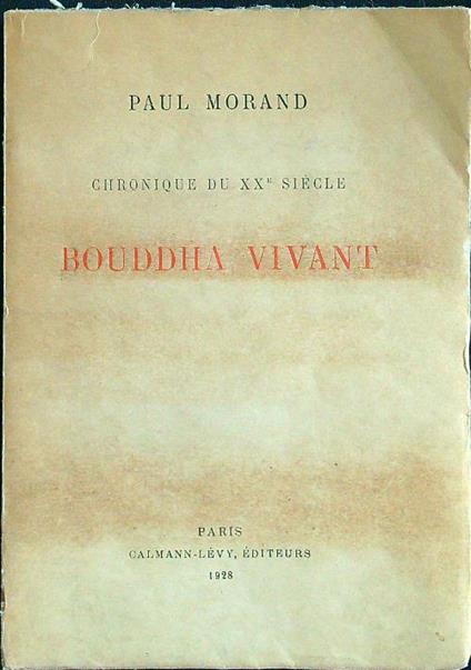 Bouddha vivant - Paul Morand - copertina