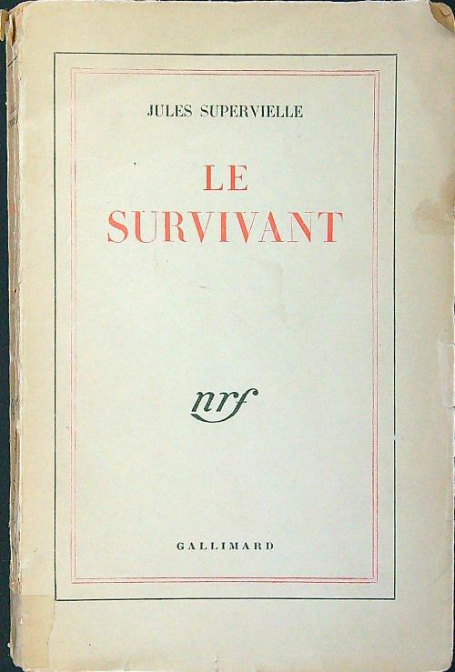 Le survivant - Jules Supervielle - copertina