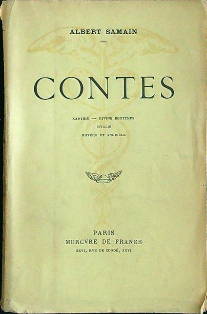 Contes - Albert Samain - copertina