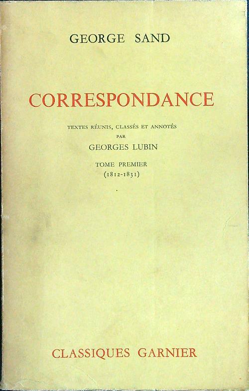 Correspondance I (1812-1831) - George Sand - copertina