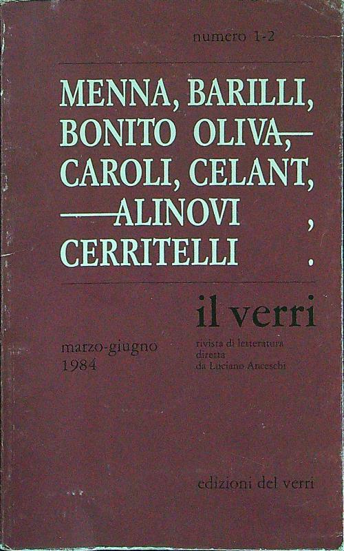 Il verri 1-2/1984 - copertina