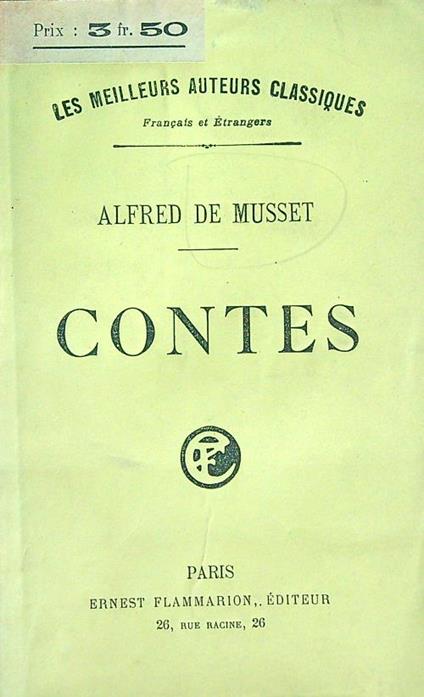 Contes - Alfred de Musset - copertina