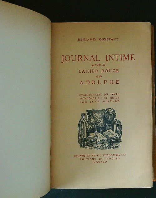 Journal Intime - Benjamin Constant - copertina