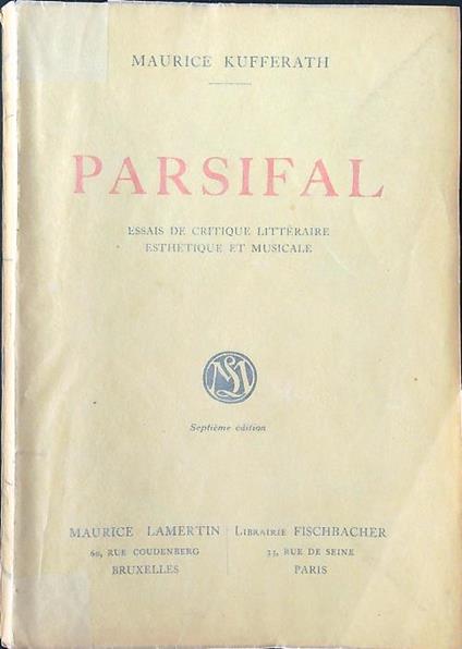 Parsifal - Maurice Kufferath - copertina