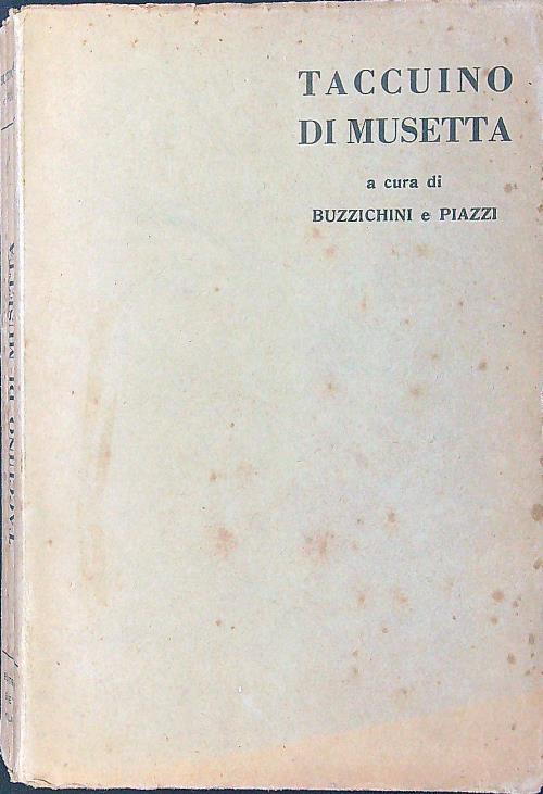 Taccuino di Musetta - Mario Buzzichini - copertina