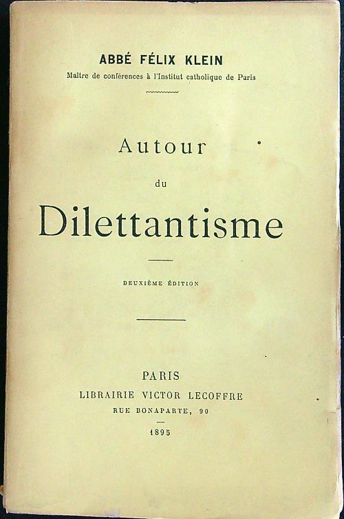 Autour du dilettantisme - Norma Klein - copertina