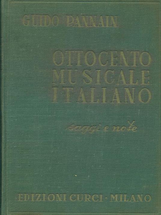 Ottocento musicale italiano - Guido Pannain - copertina