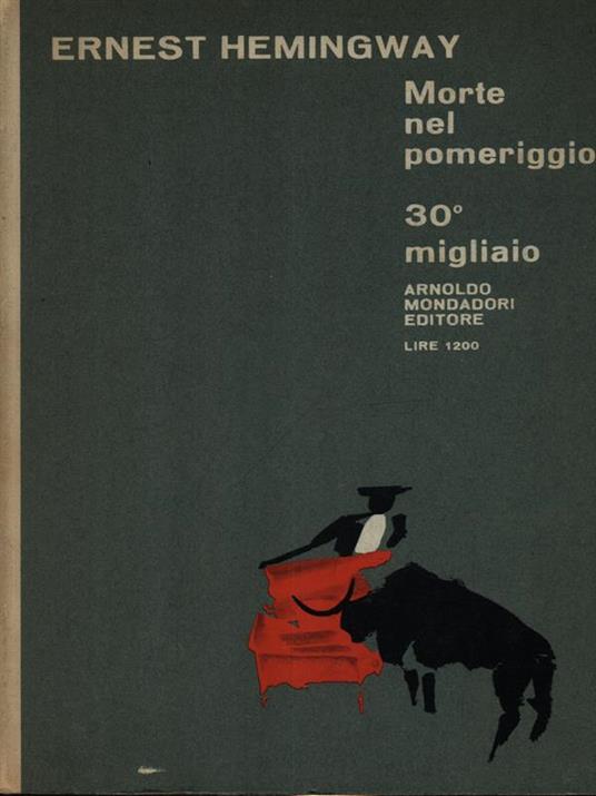 Morte nel pomeriggio - Ernest Hemingway - copertina