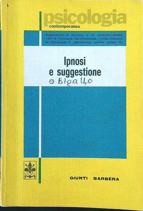 Ipnosi e suggestione - P. I. Bul' - copertina